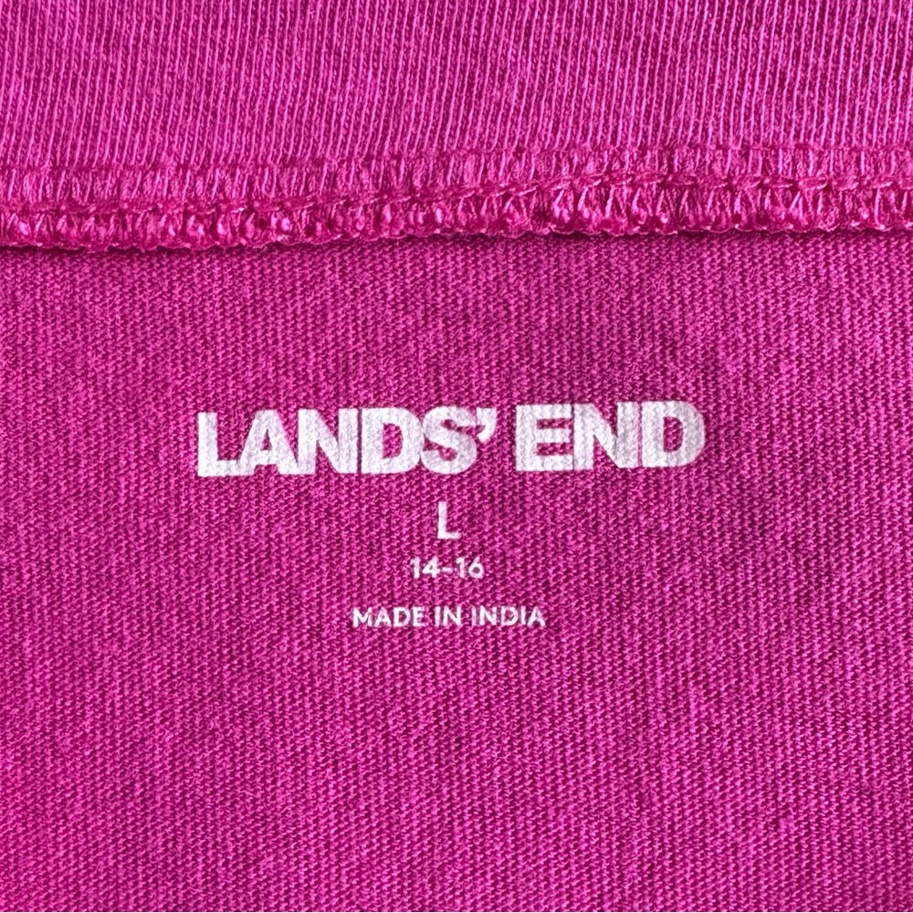 Lands End Pink Sleeveless Dress Embroidered - Cover Up Size Large - Picture 13 of 15